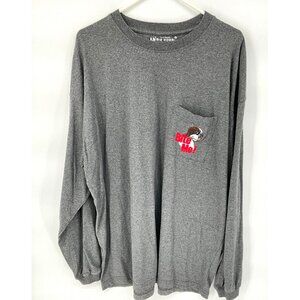 Big Dogs "Bite Me" Long Sleeve T-Shirt 2XL Gray‎ Cotton/Polyester/Rayon Blend